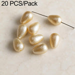 Confezione da 20 perline irregolari in finta perla, accessori fai da te per laccetti per cellulari., Glossy White Star Bead, Large Beige Star Bead, Beige Bead, Beige Wrinkled Teardrop Bead, Irregular White Wrinkled  Bead, Beige Wrinkled Rice Bead      ...