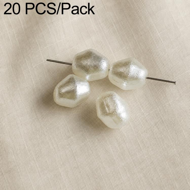 Confezione da 20 perline irregolari in finta perla, accessori fai da te per laccetti per cellulari., Glossy White Star Bead, Large Beige Star Bead, Beige Bead, Beige Wrinkled Teardrop Bead, Irregular White Wrinkled  Bead, Beige Wrinkled Rice Bead      ...