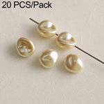 Confezione da 20 perline irregolari in finta perla, accessori fai da te per laccetti per cellulari., Glossy White Star Bead, Large Beige Star Bead, Beige Bead, Beige Wrinkled Teardrop Bead, Irregular White Wrinkled  Bead, Beige Wrinkled Rice Bead      ...