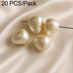 Confezione da 20 perline irregolari in finta perla, accessori fai da te per laccetti per cellulari., Glossy White Star Bead, Large Beige Star Bead, Beige Bead, Beige Wrinkled Teardrop Bead, Irregular White Wrinkled  Bead, Beige Wrinkled Rice Bead      ...
