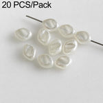 Confezione da 20 perline irregolari in finta perla, accessori fai da te per laccetti per cellulari., Glossy White Star Bead, Large Beige Star Bead, Beige Bead, Beige Wrinkled Teardrop Bead, Irregular White Wrinkled  Bead, Beige Wrinkled Rice Bead      ...