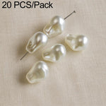 Confezione da 20 perline irregolari in finta perla, accessori fai da te per laccetti per cellulari., Glossy White Star Bead, Large Beige Star Bead, Beige Bead, Beige Wrinkled Teardrop Bead, Irregular White Wrinkled  Bead, Beige Wrinkled Rice Bead      ...