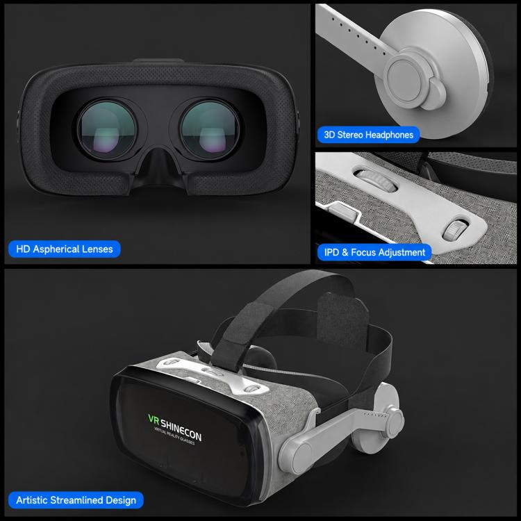 VR SHINECON G07E Earphone Edition: occhiali per realtà virtuale compatibili con telefoni da 4,7 a 6,1 pollici., G07E Host, G07E+052, G07E+053, G07E+B01, G07E+B03, G07E+C8S with Holder, G07E+S01, G07E+Y1 Black