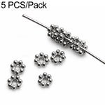 Set di 2 distanziatori e perline in acciaio al titanio antiossidante, accessori fai da te per cinturini per cellulari., Spacer Bead 3 mm, Spacer Bead 4 mm, Spacer Bead 5 mm, Spacer Bead 6 mm, Spacer Bead 8 mm, Flower Spacer Bead 5 mm, Pumpkin Bead 4 mm...