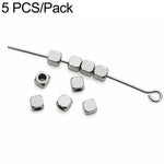 Set di 2 distanziatori e perline in acciaio al titanio antiossidante, accessori fai da te per cinturini per cellulari., Spacer Bead 3 mm, Spacer Bead 4 mm, Spacer Bead 5 mm, Spacer Bead 6 mm, Spacer Bead 8 mm, Flower Spacer Bead 5 mm, Pumpkin Bead 4 mm...