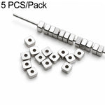 Set di 2 distanziatori e perline in acciaio al titanio antiossidante, accessori fai da te per cinturini per cellulari., Spacer Bead 3 mm, Spacer Bead 4 mm, Spacer Bead 5 mm, Spacer Bead 6 mm, Spacer Bead 8 mm, Flower Spacer Bead 5 mm, Pumpkin Bead 4 mm...