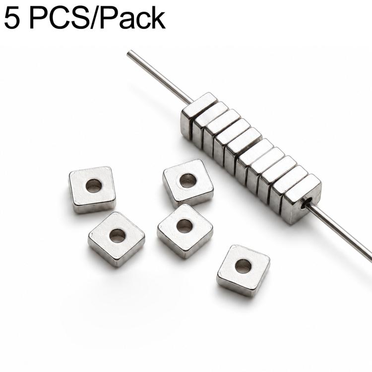 Set di 2 distanziatori e perline in acciaio al titanio antiossidante, accessori fai da te per cinturini per cellulari., Spacer Bead 3 mm, Spacer Bead 4 mm, Spacer Bead 5 mm, Spacer Bead 6 mm, Spacer Bead 8 mm, Flower Spacer Bead 5 mm, Pumpkin Bead 4 mm...
