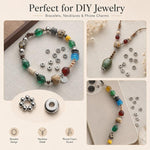Set di 2 distanziatori e perline in acciaio al titanio antiossidante, accessori fai da te per cinturini per cellulari., Spacer Bead 3 mm, Spacer Bead 4 mm, Spacer Bead 5 mm, Spacer Bead 6 mm, Spacer Bead 8 mm, Flower Spacer Bead 5 mm, Pumpkin Bead 4 mm...