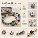 Set di 2 distanziatori e perline in acciaio al titanio antiossidante, accessori fai da te per cinturini per cellulari., Spacer Bead 3 mm, Spacer Bead 4 mm, Spacer Bead 5 mm, Spacer Bead 6 mm, Spacer Bead 8 mm, Flower Spacer Bead 5 mm, Pumpkin Bead 4 mm...
