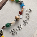 Set di 2 distanziatori e perline in acciaio al titanio antiossidante, accessori fai da te per cinturini per cellulari., Spacer Bead 3 mm, Spacer Bead 4 mm, Spacer Bead 5 mm, Spacer Bead 6 mm, Spacer Bead 8 mm, Flower Spacer Bead 5 mm, Pumpkin Bead 4 mm...