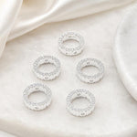 Confezione da 5 perline distanziatrici con foro e zirconi incastonati, placcate in oro, per la creazione di gioielli fai da te., Rose Bead 4.5x10mm Hole 6mm, Zircon Bead Ring 3.7x11.7x9mm, Oval Diamond 4.7x8mm Hole 2.2mm, Ripple Pattern Round Bead 8mm ...
