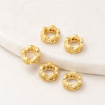 Confezione da 5 perline distanziatrici con foro e zirconi incastonati, placcate in oro, per la creazione di gioielli fai da te., Dual-Row Zircon 9mm, Wheel Bead 3.3x8.1x5mm, Horse-eye Zircon Bead 3.45x7.6x5mm, Cross Bead 5.6mm Hole 1.35mm              ...