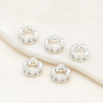 Confezione da 5 perline distanziatrici con foro e zirconi incastonati, placcate in oro, per la creazione di gioielli fai da te., Dual-Row Zircon 9mm, Wheel Bead 3.3x8.1x5mm, Horse-eye Zircon Bead 3.45x7.6x5mm, Cross Bead 5.6mm Hole 1.35mm              ...