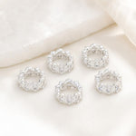 Confezione da 5 perline distanziatrici con foro e zirconi incastonati, placcate in oro, per la creazione di gioielli fai da te., Dual-Row Zircon 9mm, Wheel Bead 3.3x8.1x5mm, Horse-eye Zircon Bead 3.45x7.6x5mm, Cross Bead 5.6mm Hole 1.35mm              ...