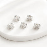 Confezione da 5 perline distanziatrici con foro e zirconi incastonati, placcate in oro, per la creazione di gioielli fai da te., Dual-Row Zircon 9mm, Wheel Bead 3.3x8.1x5mm, Horse-eye Zircon Bead 3.45x7.6x5mm, Cross Bead 5.6mm Hole 1.35mm              ...