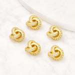 Confezione da 5 perline distanziatrici con foro e zirconi incastonati, placcate in oro, per la creazione di gioielli fai da te., Large Hole Diamond Coin 4.3x9x5.8mm, Zircon Cloud Bead 5.8x7.8x3.35mm, Zircon Spacer Bead 5.6x8.8x4.9mm                    ...