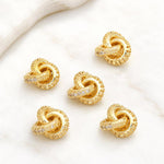 Confezione da 5 perline distanziatrici con foro e zirconi incastonati, placcate in oro, per la creazione di gioielli fai da te., Large Hole Diamond Coin 4.3x9x5.8mm, Zircon Cloud Bead 5.8x7.8x3.35mm, Zircon Spacer Bead 5.6x8.8x4.9mm                    ...