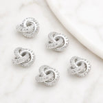 Confezione da 5 perline distanziatrici con foro e zirconi incastonati, placcate in oro, per la creazione di gioielli fai da te., Large Hole Diamond Coin 4.3x9x5.8mm, Zircon Cloud Bead 5.8x7.8x3.35mm, Zircon Spacer Bead 5.6x8.8x4.9mm                    ...