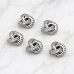 Confezione da 5 perline distanziatrici con foro e zirconi incastonati, placcate in oro, per la creazione di gioielli fai da te., Large Hole Diamond Coin 4.3x9x5.8mm, Zircon Cloud Bead 5.8x7.8x3.35mm, Zircon Spacer Bead 5.6x8.8x4.9mm                    ...