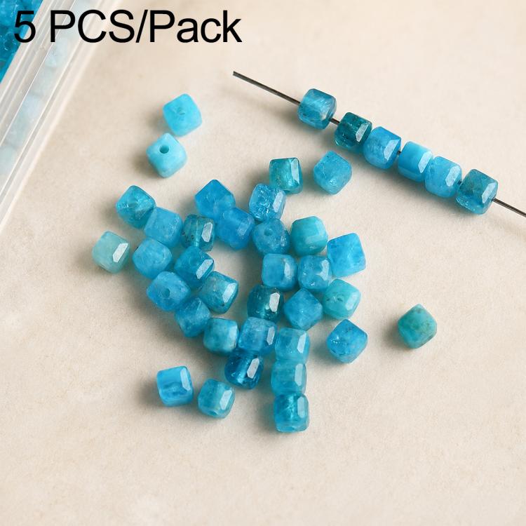 Set di 5 perline sciolte sfaccettate naturali, accessori fai da te per bracciali e collane., Blue Apatite, Pink Opal, Alxa Faceted Round Bead, Grade A Turquoise, Alxa Faceted Cube Bead, Australian Jade, Violet, Blue Apatite Faceted Abacus, Grey Moonsto...