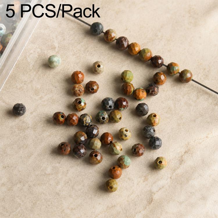 Set di 5 perline sciolte sfaccettate naturali, accessori fai da te per bracciali e collane., Blue Apatite, Pink Opal, Alxa Faceted Round Bead, Grade A Turquoise, Alxa Faceted Cube Bead, Australian Jade, Violet, Blue Apatite Faceted Abacus, Grey Moonsto...