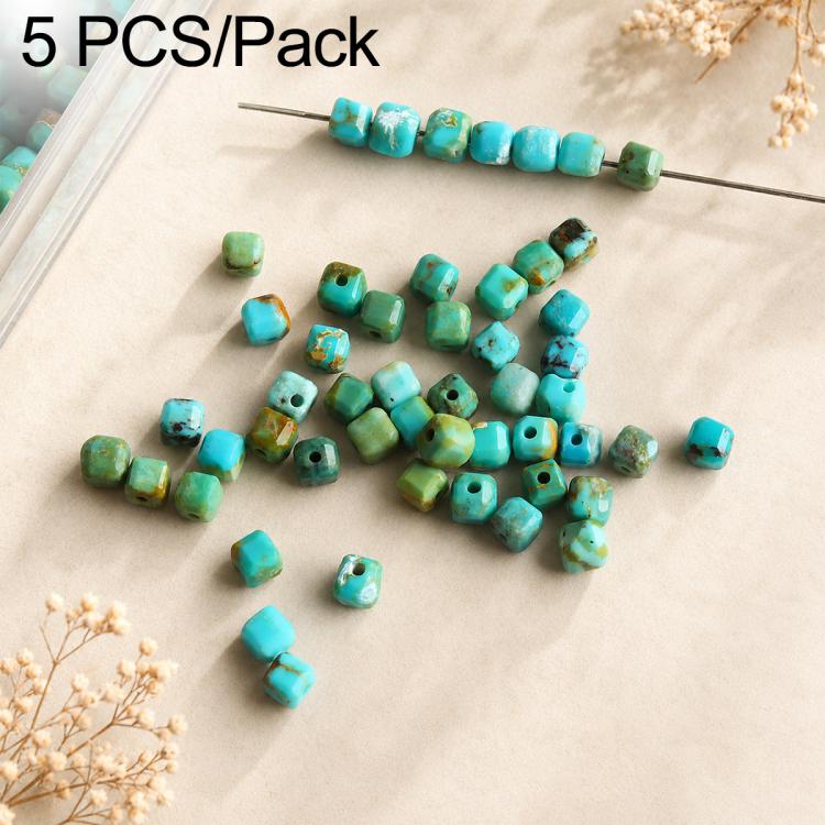Set di 5 perline sciolte sfaccettate naturali, accessori fai da te per bracciali e collane., Blue Apatite, Pink Opal, Alxa Faceted Round Bead, Grade A Turquoise, Alxa Faceted Cube Bead, Australian Jade, Violet, Blue Apatite Faceted Abacus, Grey Moonsto...