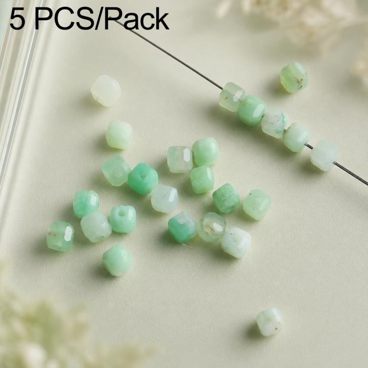 Set di 5 perline sciolte sfaccettate naturali, accessori fai da te per bracciali e collane., Blue Apatite, Pink Opal, Alxa Faceted Round Bead, Grade A Turquoise, Alxa Faceted Cube Bead, Australian Jade, Violet, Blue Apatite Faceted Abacus, Grey Moonsto...