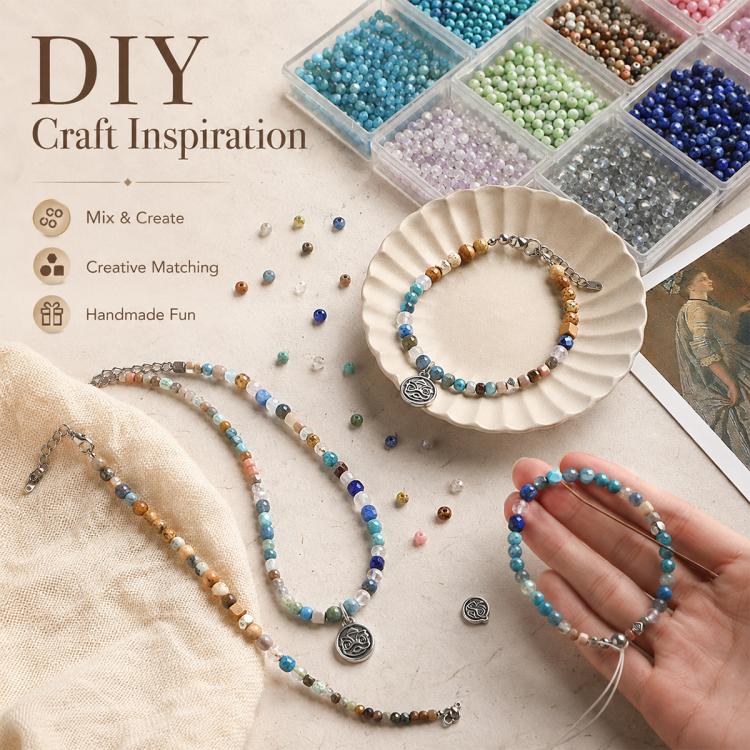 Set di 5 perline sciolte sfaccettate naturali, accessori fai da te per bracciali e collane., Blue Apatite, Pink Opal, Alxa Faceted Round Bead, Grade A Turquoise, Alxa Faceted Cube Bead, Australian Jade, Violet, Blue Apatite Faceted Abacus, Grey Moonsto...