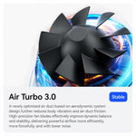 Ventilatore portatile JisuLife Pro1S ad alta velocità con tecnologia Turbo e batteria a lunga durata., 5000mAh