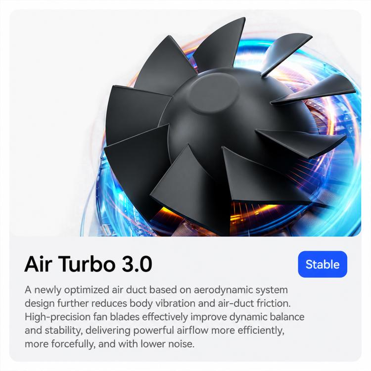 Ventilatore portatile JisuLife Pro1S ad alta velocità con tecnologia Turbo e batteria a lunga durata., 5000mAh
