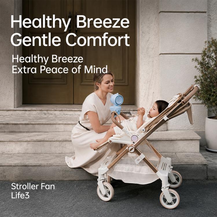 Ventilatore oscillante portatile JisuLife per esterni, ideale per passeggini., Life3 Octopus, Life3 Clip, Life4 Octopus Mini, Life4 Clip Mini