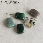 Accessori fai da te con perline naturali per bracciali e collane, Large Picture Jasper Bead, Large Red Agate Bead, Large Blue Lace Stone Bead, Large Tiger Eye Stone Bead, Large Spotted Stone Bead, Large Bloodstone Bead, Large Moss Agate Bead           ...