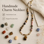 Accessori fai da te con perline naturali per bracciali e collane, Large Picture Jasper Bead, Large Red Agate Bead, Large Blue Lace Stone Bead, Large Tiger Eye Stone Bead, Large Spotted Stone Bead, Large Bloodstone Bead, Large Moss Agate Bead           ...