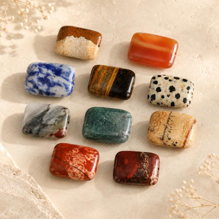 Set da 10 perline naturali sciolte, accessori fai da te per bracciali e collane