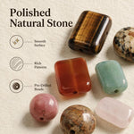 Set da 10 perline naturali sciolte, accessori fai da te per bracciali e collane