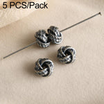 Set di 5 distanziatori e perline vintage in argento resistenti all'ossidazione, accessori fai da te, Twisted Bead, Auspicious Cloud Spacer, Textured Saucer Bead, Irregular Shape Bead, Small Bead, Irregular Saucer Bead, Circle Bead, Coin Bead           ...