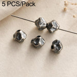 Set di 5 distanziatori e perline vintage in argento resistenti all'ossidazione, accessori fai da te, Twisted Bead, Auspicious Cloud Spacer, Textured Saucer Bead, Irregular Shape Bead, Small Bead, Irregular Saucer Bead, Circle Bead, Coin Bead           ...