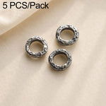 Set di 5 distanziatori e perline vintage in argento resistenti all'ossidazione, accessori fai da te, Twisted Bead, Auspicious Cloud Spacer, Textured Saucer Bead, Irregular Shape Bead, Small Bead, Irregular Saucer Bead, Circle Bead, Coin Bead           ...