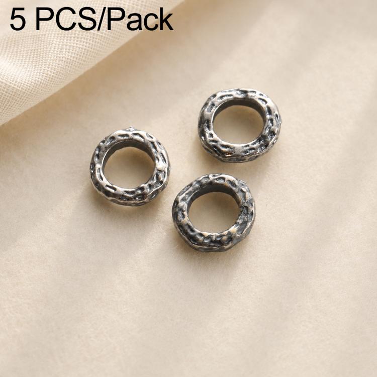 Set di 5 distanziatori e perline vintage in argento resistenti all'ossidazione, accessori fai da te, Twisted Bead, Auspicious Cloud Spacer, Textured Saucer Bead, Irregular Shape Bead, Small Bead, Irregular Saucer Bead, Circle Bead, Coin Bead           ...