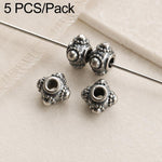 Set di 5 distanziatori e perline vintage in argento resistenti all'ossidazione, accessori fai da te, Twisted Bead, Auspicious Cloud Spacer, Textured Saucer Bead, Irregular Shape Bead, Small Bead, Irregular Saucer Bead, Circle Bead, Coin Bead           ...