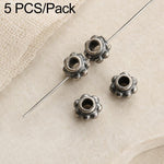 Set di 5 distanziatori e perline vintage in argento resistenti all'ossidazione, accessori fai da te, Twisted Bead, Auspicious Cloud Spacer, Textured Saucer Bead, Irregular Shape Bead, Small Bead, Irregular Saucer Bead, Circle Bead, Coin Bead           ...