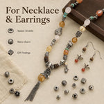 Set di 5 distanziatori e perline vintage in argento resistenti all'ossidazione, accessori fai da te, Twisted Bead, Auspicious Cloud Spacer, Textured Saucer Bead, Irregular Shape Bead, Small Bead, Irregular Saucer Bead, Circle Bead, Coin Bead           ...