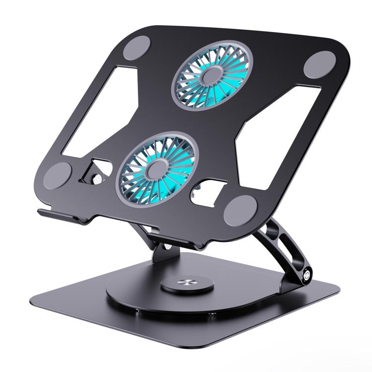 Supporto per laptop regolabile in acciaio con doppia ventola R-JUST HZ48