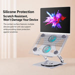 Supporto per laptop regolabile in acciaio con doppia ventola R-JUST HZ48