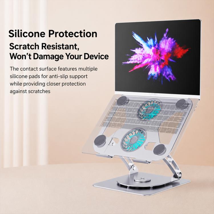 Supporto per laptop regolabile in acciaio con doppia ventola R-JUST HZ48