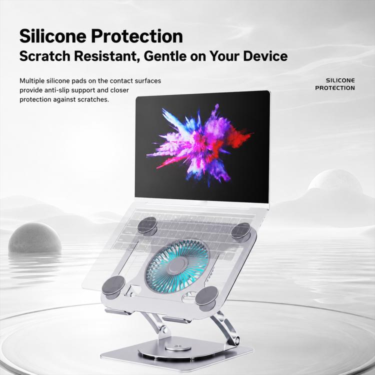 Supporto per laptop regolabile in acciaio con ventola a 3 velocità R-JUST HZ47