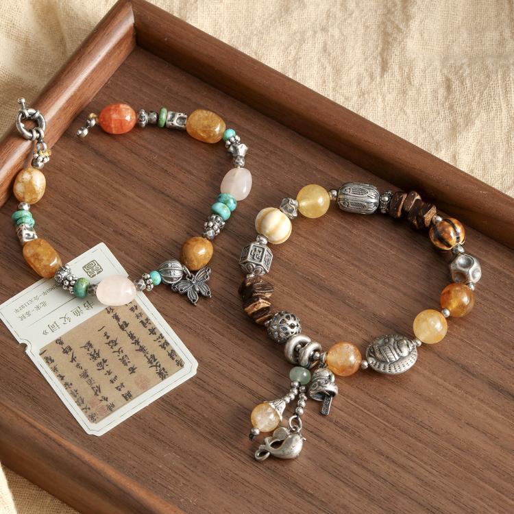 Distanziatori e perline vintage in argento resistenti all'ossidazione, accessori fai da te