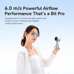 Ventilatore portatile ad alta velocità JisuLife Life10S con display digitale., 5000mAh