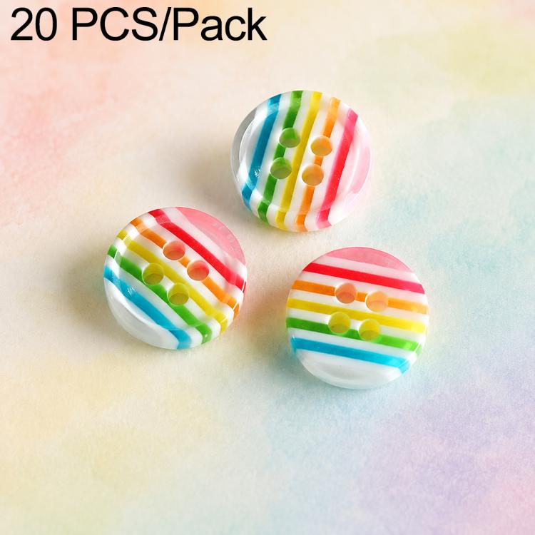 Set di 20 bottoni in resina colorati, perline sfuse per braccialetti fai da te.