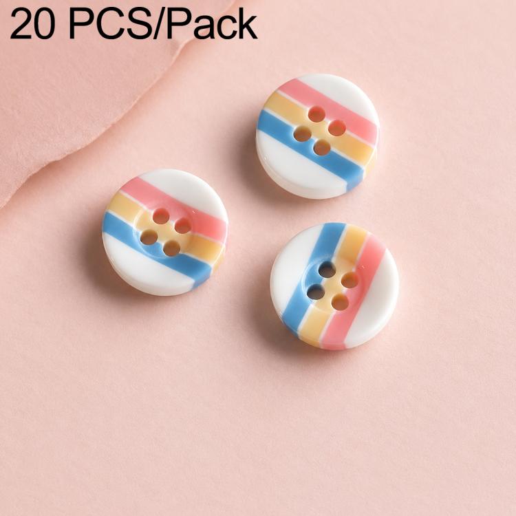 Set di 20 bottoni in resina colorati, perline sfuse per braccialetti fai da te.